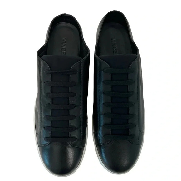 Vince Varley Backless Slip-On Sneakers Black Leather comfort Comfy Size 9.5 US - Picture 3 of 10
